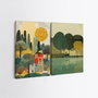 Wallity Cuadros Decorativos de Lienzo 2 Piezas 50 x 70 cm